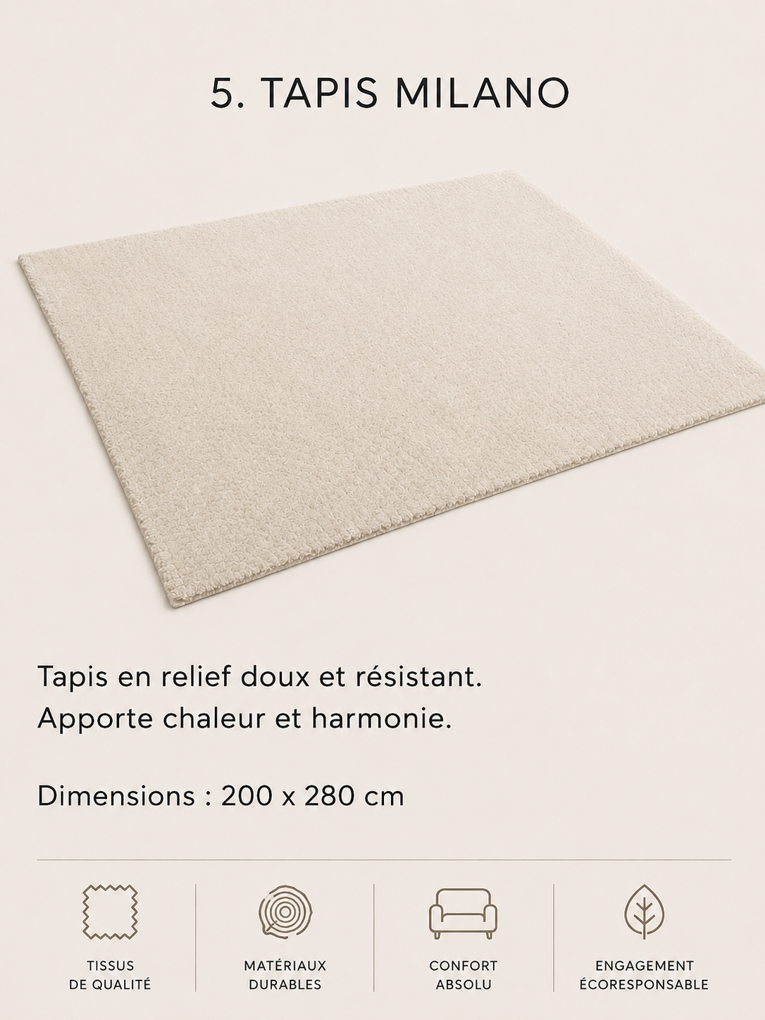 Tapis Milano – 200 × 280 cm